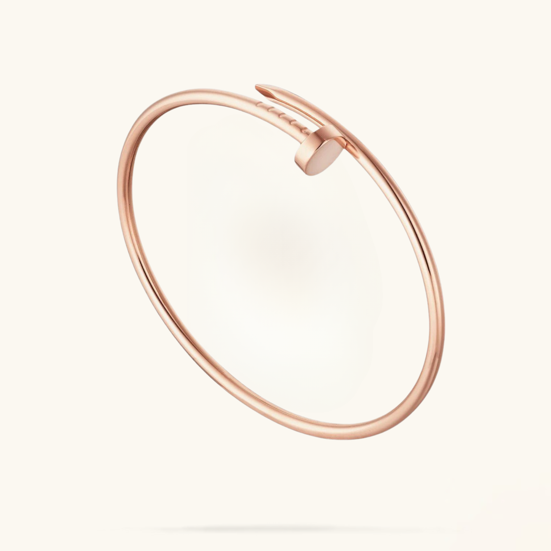 CLAVO | Pulsera Delgada en Color Oro Rosa
