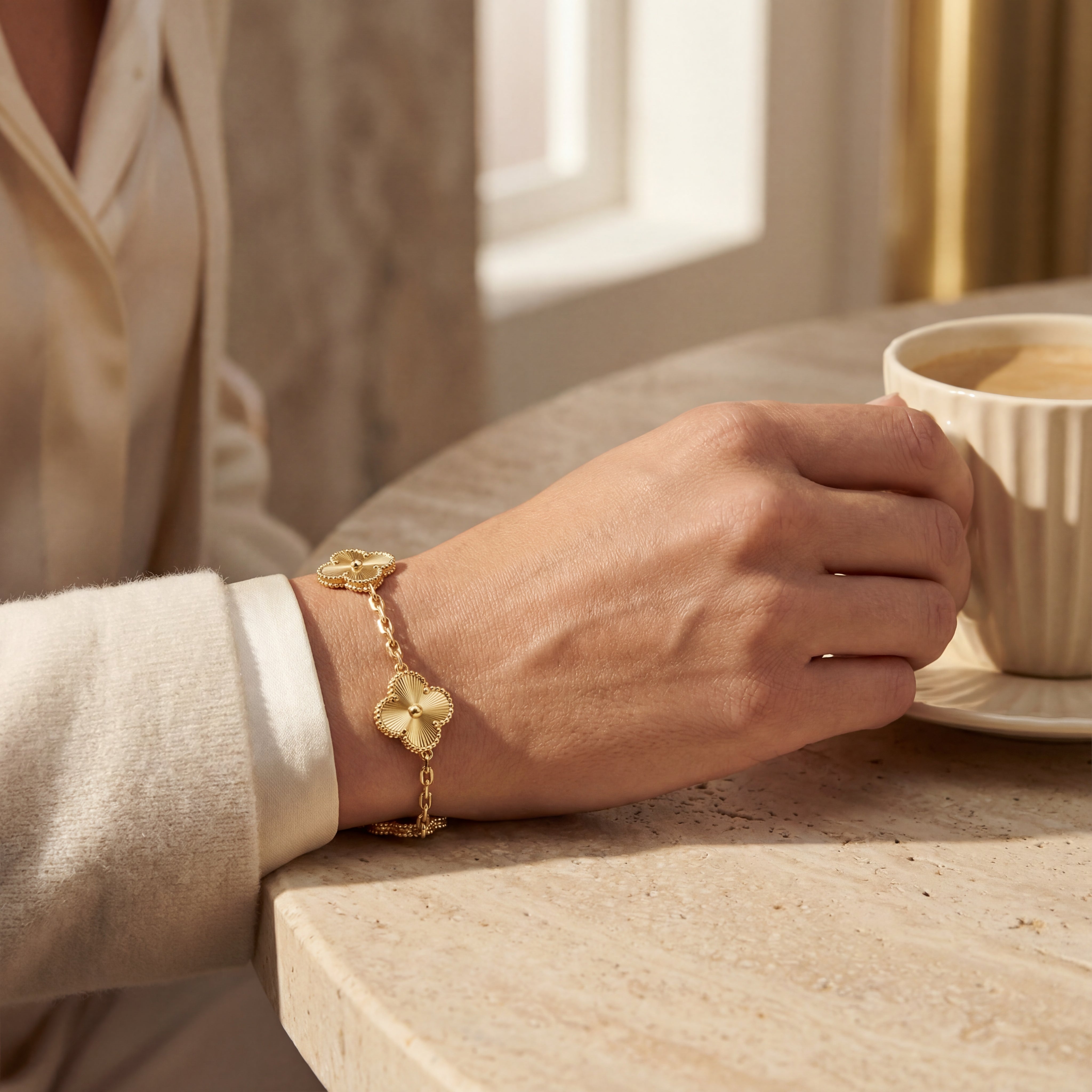Pulsera Trébol Oro