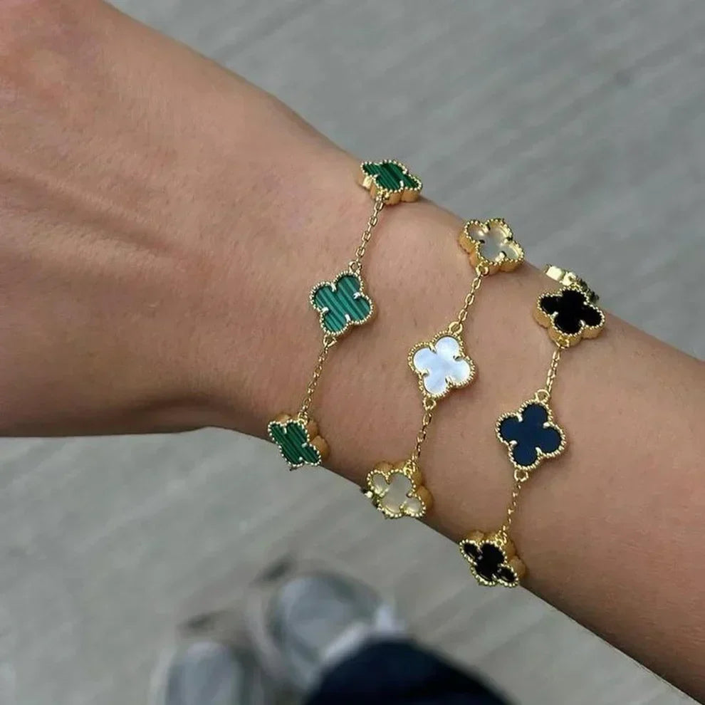 Conjunto de Pulseras en Forma de Trébol - 3 Piezas