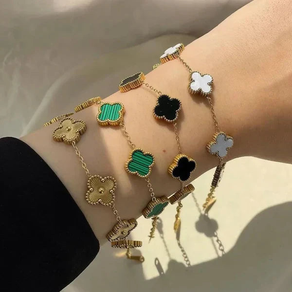 TRÉBOL | Conjunto de 6 Pulseras Doradas