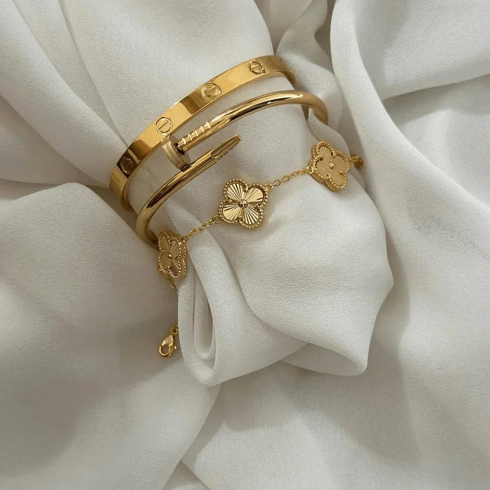Conjunto de Pulseras de 3 Piezas - Dorado