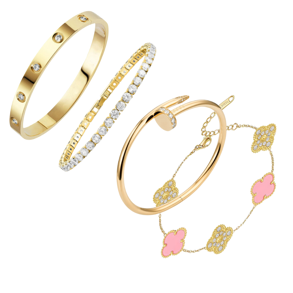 Juego de Pulseras de 4 Piezas - Dorado