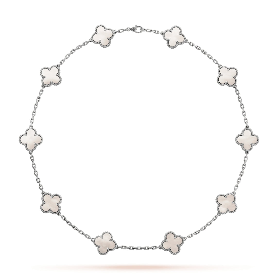 TRÉBOL | Collar Plateado con 10 Motivos