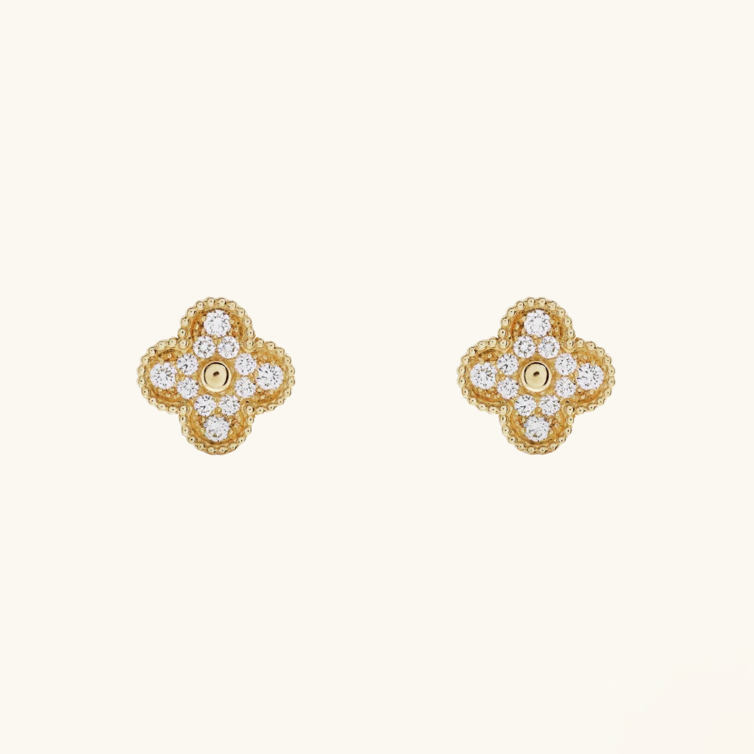 TRÉBOL | Pendientes de Oro Prestige