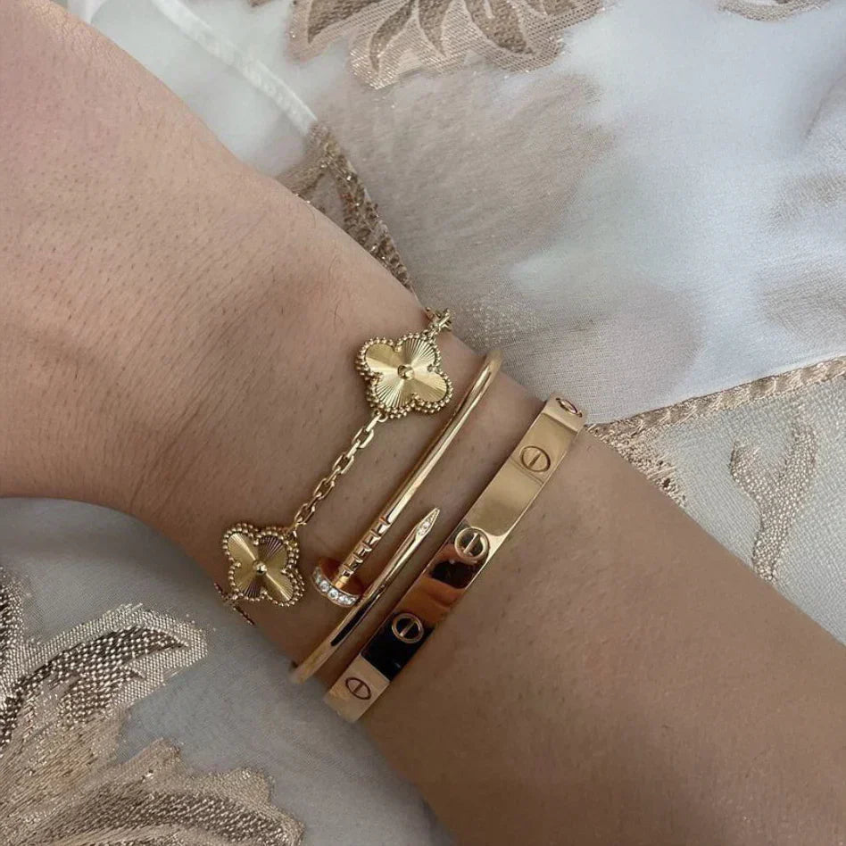 Conjunto de Pulseras de 3 Piezas - Dorado