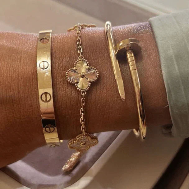 Conjunto de Pulseras de 3 Piezas - Dorado