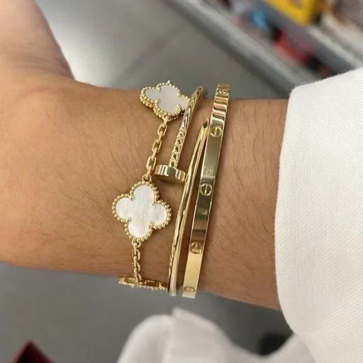 TRÉBOL | Blanca Pulsera